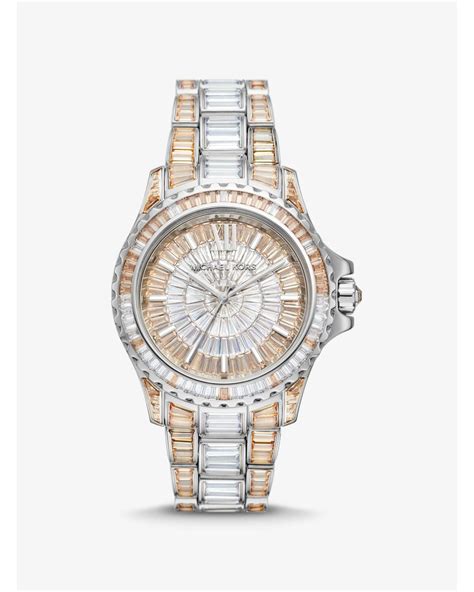 michael kors everest silver tone watch|oversized Everest watches.